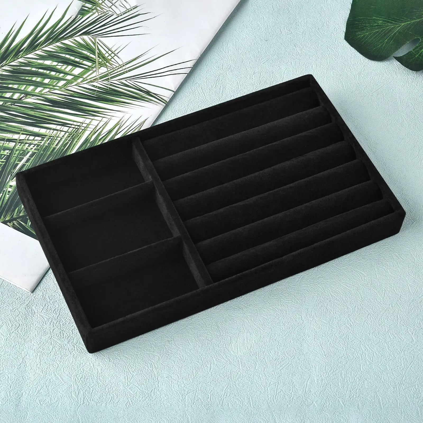 Velvet Jewelry Box Organizer DIY Earring Necklace Ring Jewelry Display Tray Portable Storage Box Jewelry Organizer Display Case
