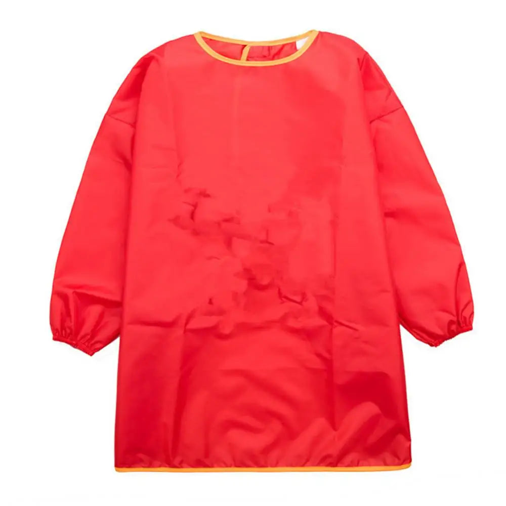 Solid Color Baby Bibs Waterproof Long Sleeve Apron Feeding Smock Bib Kids Apron Painting Drawing Coat for Children Birthday Gift