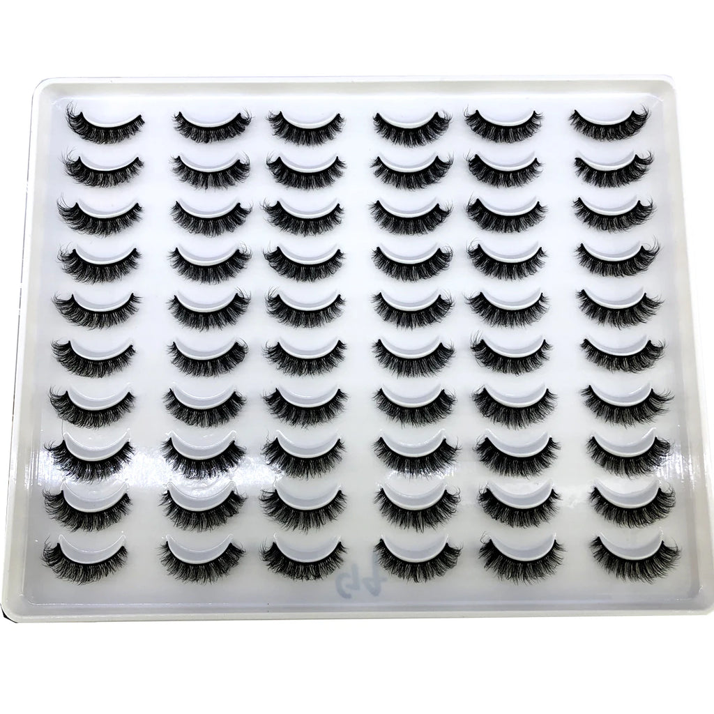HBZGTLAD 30/40 pairs of natural long 3D artificial mink false eyelashes false eyelashes makeup set mink eyelashes extended eyela