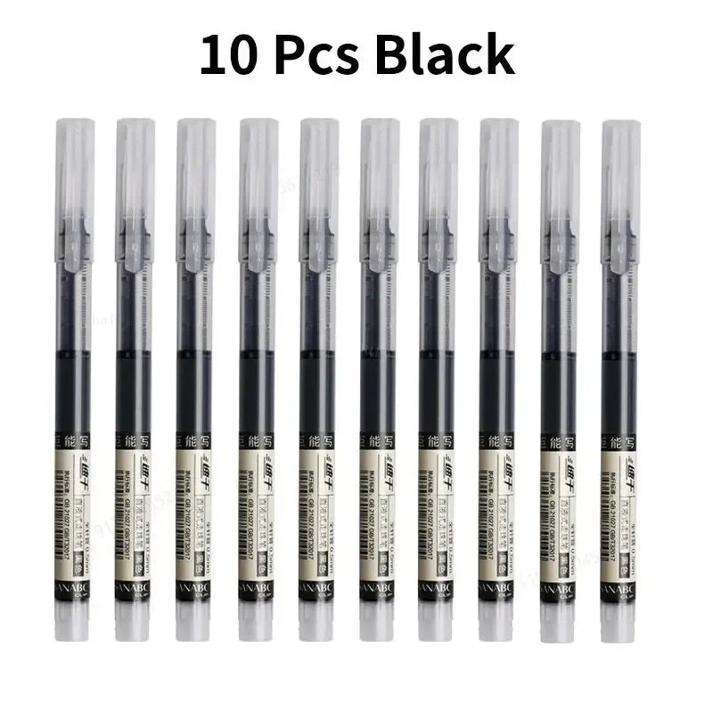 3-102Pcs/set High Quality Needle Type Gel Pens Straight Liquid Ballpoint Pen Kawaii Stationery School Office Supplies Writing