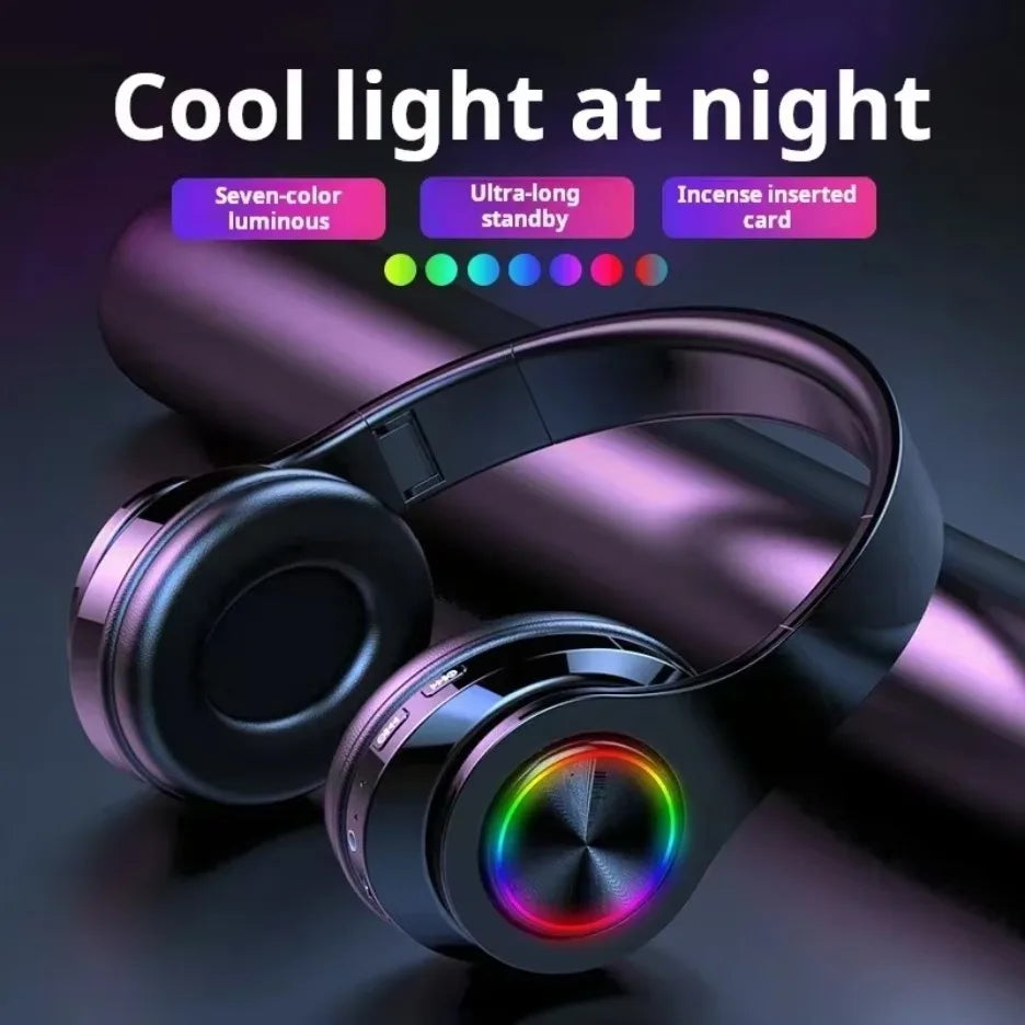 Wireless Gaming Headset Bluetooth With Mic & RGB Lights
