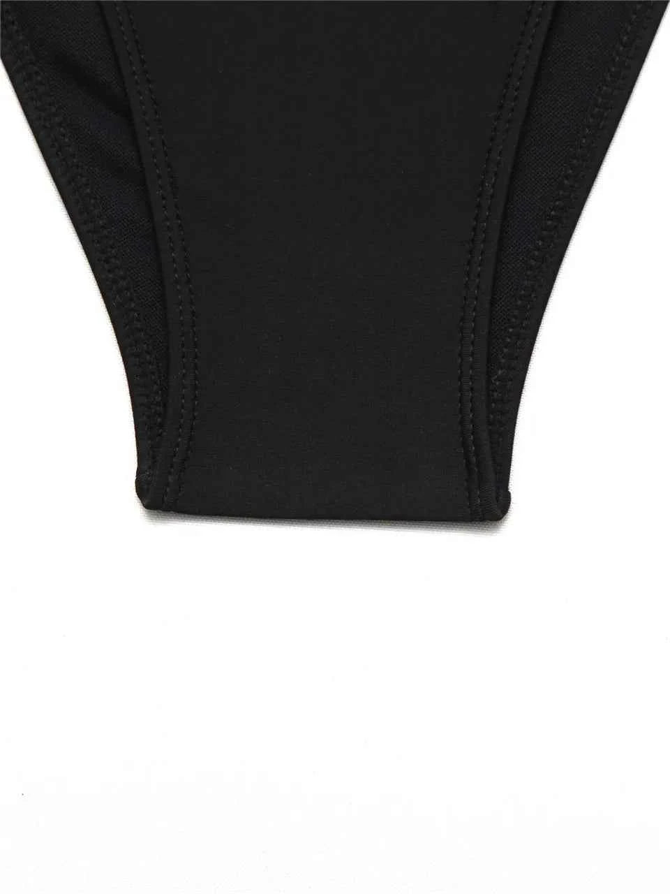 2025 High Waist Bikini Straped Swimsuit Block Color Women Solid Swimwear Female Bathers Bathing Swimming Suit Beachwear Summer