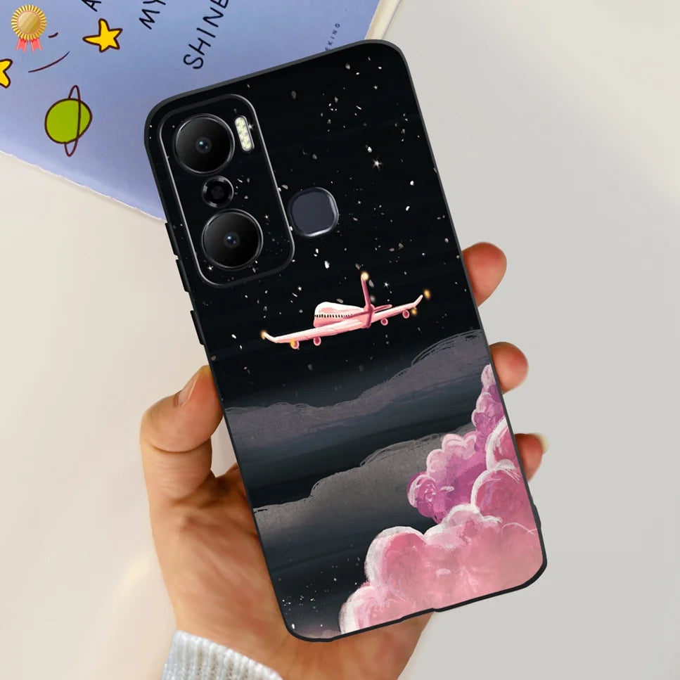 For Infinix Hot 20 Play 20i 4G Case Cute Astronaut Clear TPU Silicone Bumper Cover For Infinix Hot 20 Play 20i Phone Case Funda