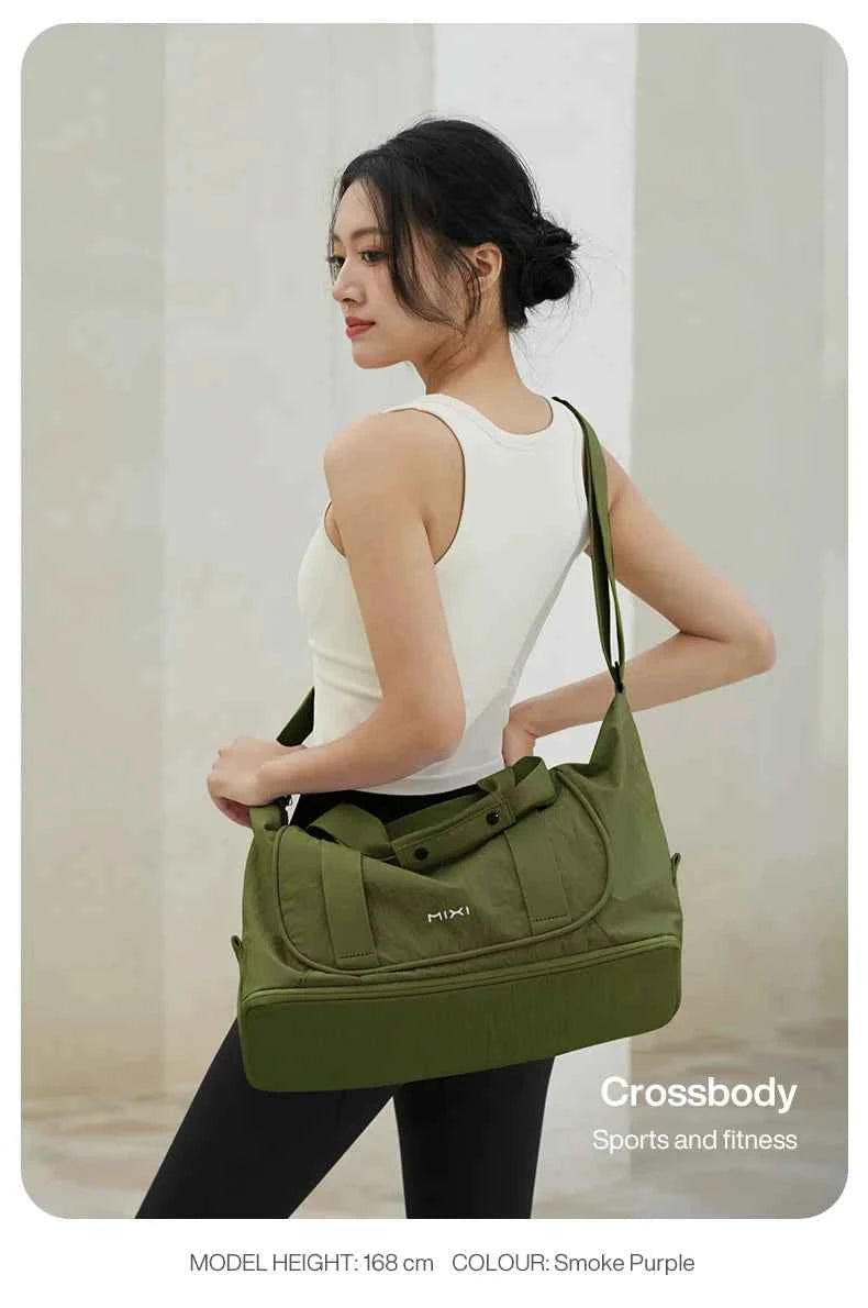Mixi Travel Bags Women Large Size Capacity Sports Fitness Storage Bag Foldable Duffle Suit Bag For Shoulder Bag Handbag M3020