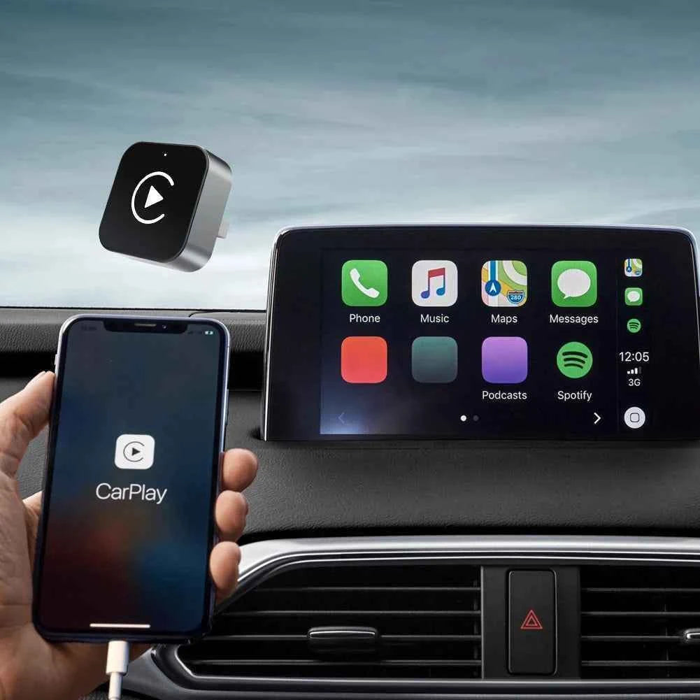 2 IN 1 Wireless Carplay Android Auto Adapter Wired to Wireless carplay Adapter for iPhone Wireless Control Plug & Play Carplay