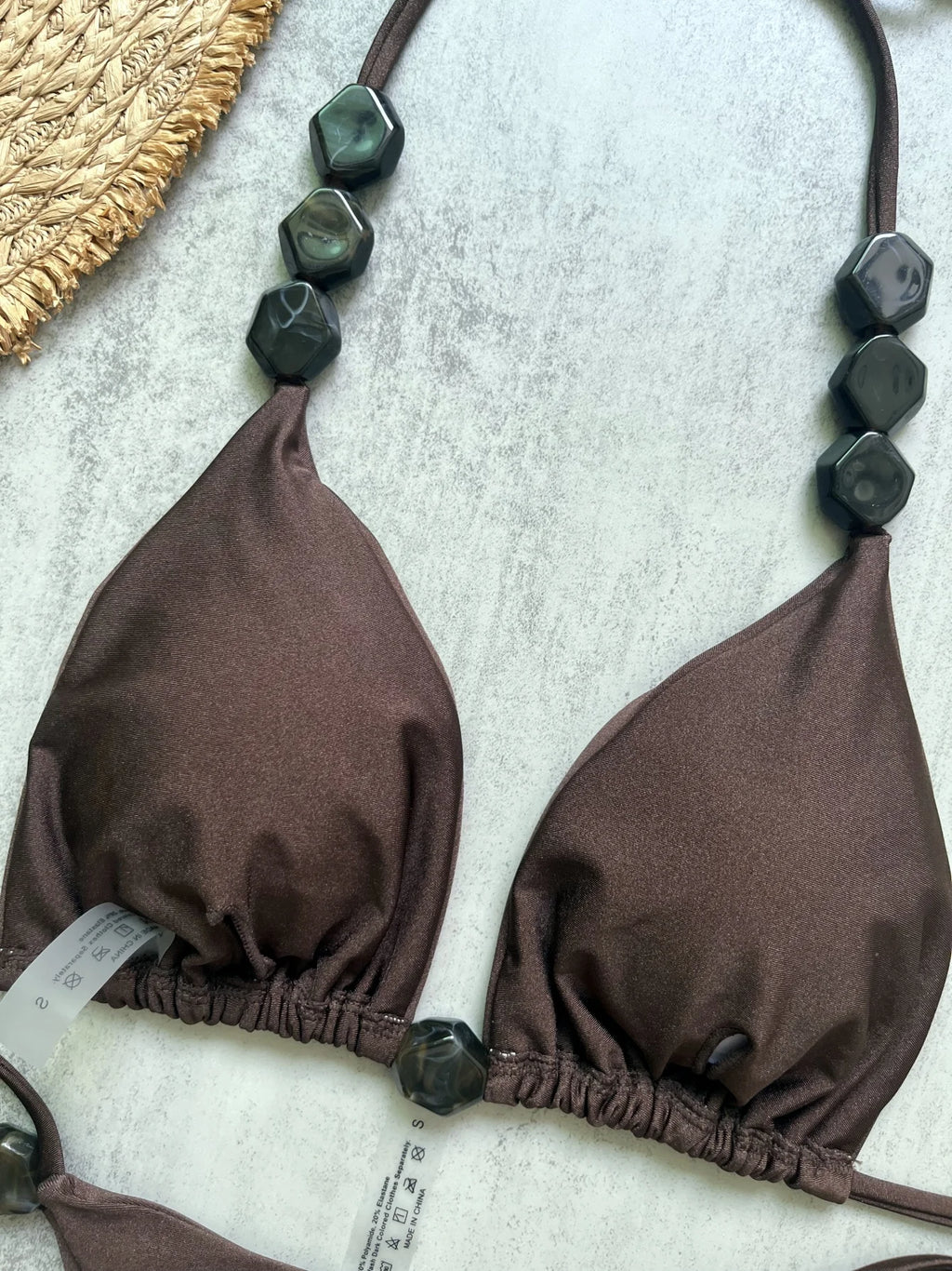 2026 Sexy Bead Bikini Swimwear Women Halter Bikini Swimsuit Beach Halter V Neck Bikini Set Beachwear Summer Bathing Suit