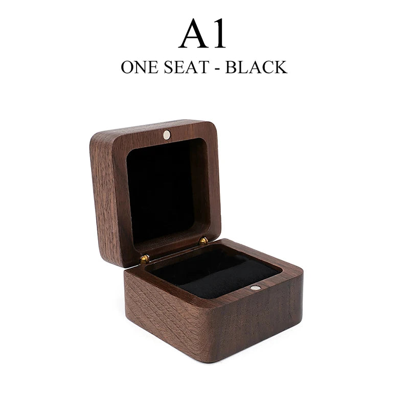 Multi-Layer Jewelry Organizer Box, Wooden Wedding Ring Case With Earring Storage & Gift Packaging