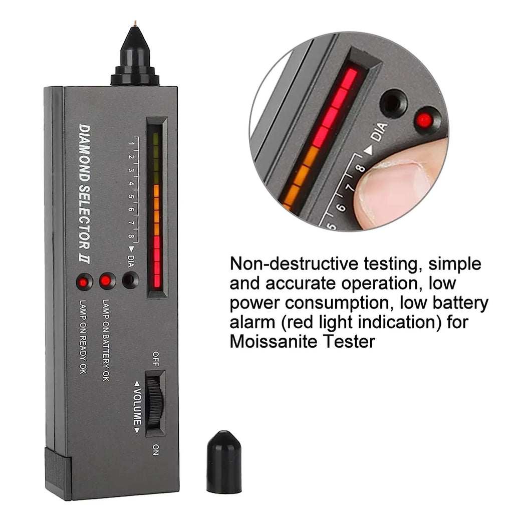 Portable Diamond Tester & Gemstone Selector – Moissanite/Ruby/Sapphire/Gold Purity Analyzer Jewelry Testing Pen Tool