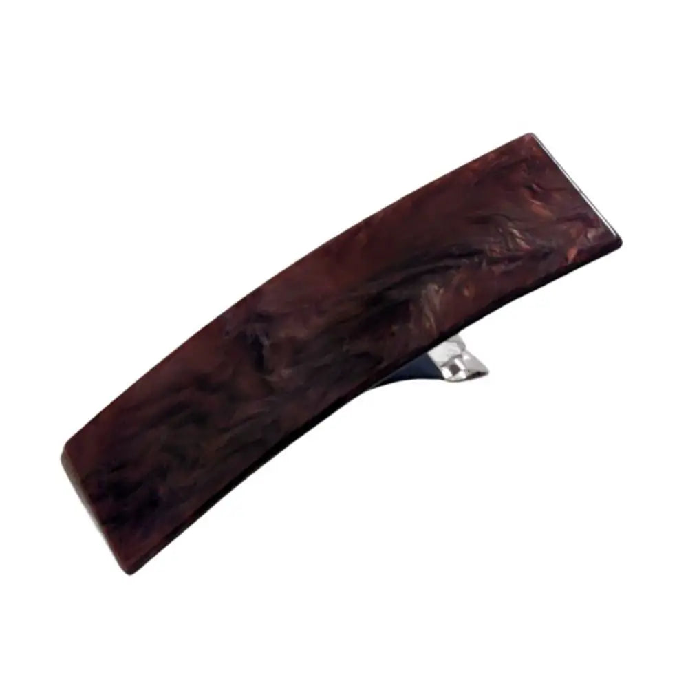 Acetate Acrylic French Hair Barrettes Automatic Curved Rectangle Styling Resin Spring Hairpin Hair Accessories