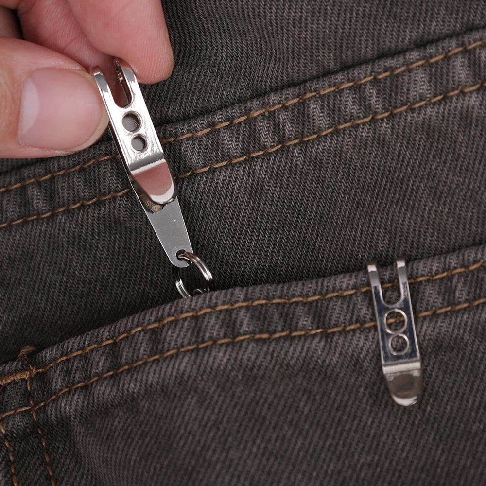 5/1Pcs Mini Zinc Alloy Ring Carabiner EDC Bag Suspension Clip with Key Outdoor Quicklink Tool Keychain Camping Accessories