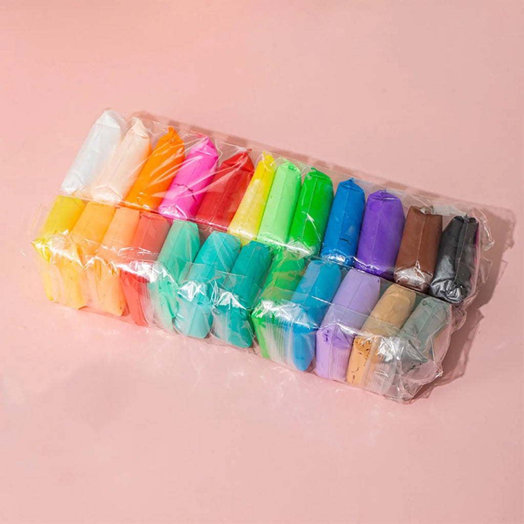Kids Modelling Clay Set Super Light Clay Air Dry Polymer Modelling Clay Children Air Dry Clay Craft Kit For Home School Learning