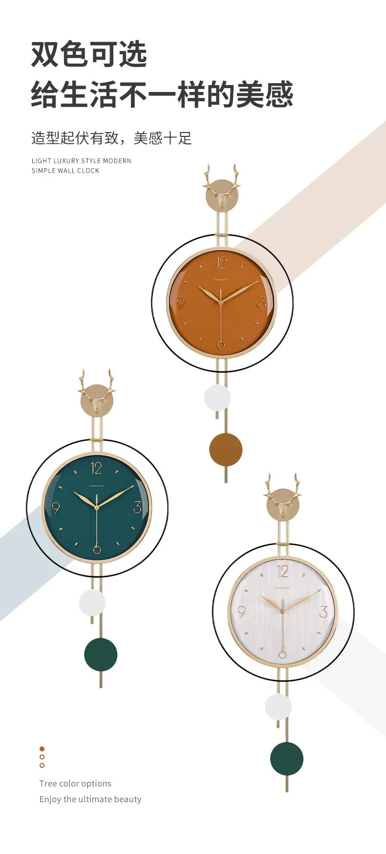 Corner Modern Wall Clocks Aesthetic Bedroom Luxury Kitchen Wall Clocks Nautical Nordic Horloges Murales Home Decor Items