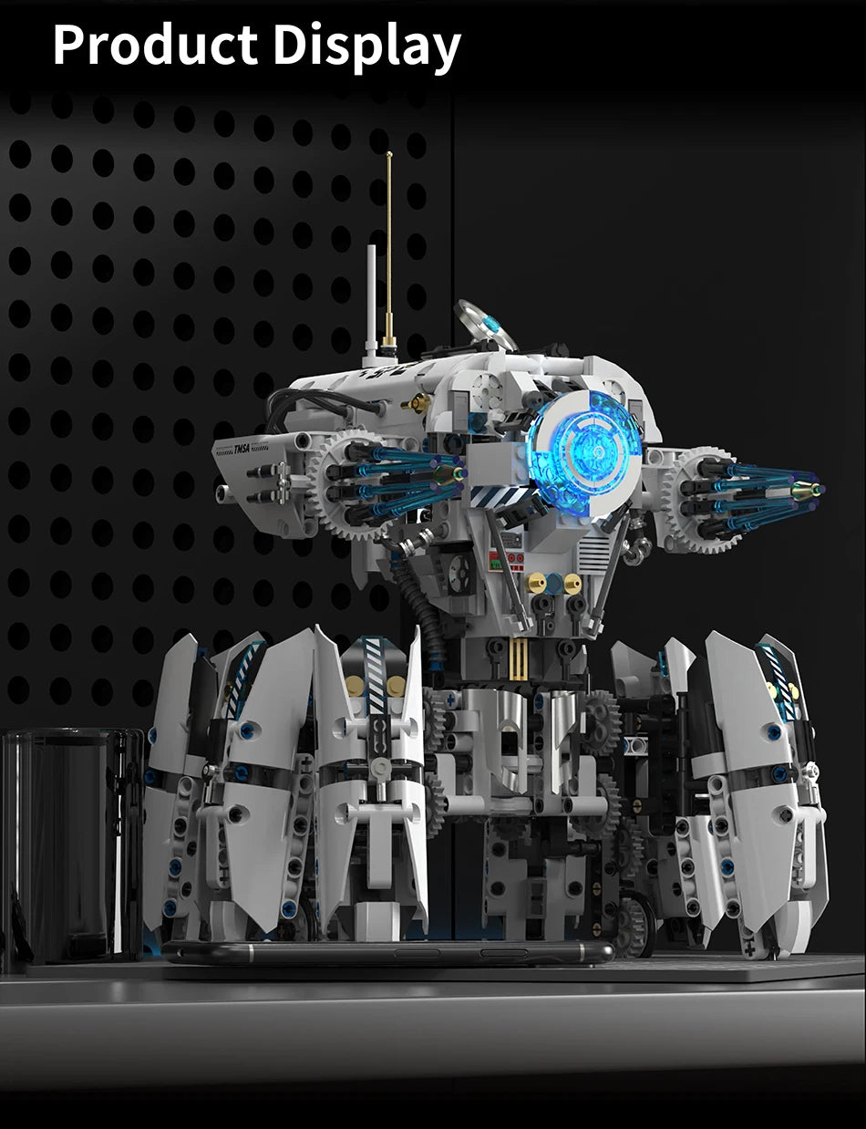 Technical Programming Hexapod Robot Science Fiction War Machine Building Blocks City Remote Control Robots Bricks Toys Boys Gift