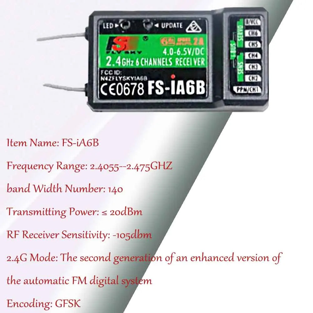 Flysky FS-i6 FS I6 2.4G 6ch RC Transmitter Controller FS-iA6 / FS-iA6B Receiver For RC Helicopter Plane Quadcopter Glider