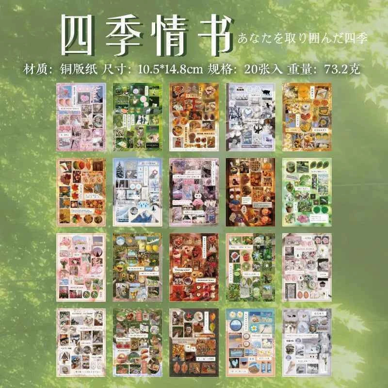 20 pcs Cartoon Sticker Books Journal Planner Decorative DIY Scrapbooking Sticker Laptop Student Korean Stationery Sticker Gift
