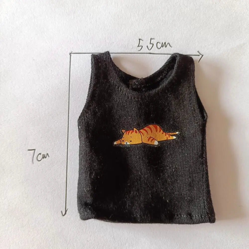 NEW Blyth Clothes T-Shirt Vest   Cute Cat print Vest clothes for Blyth, Momoko, Obistu, Licca , FR 1/6 Dolls Accessories