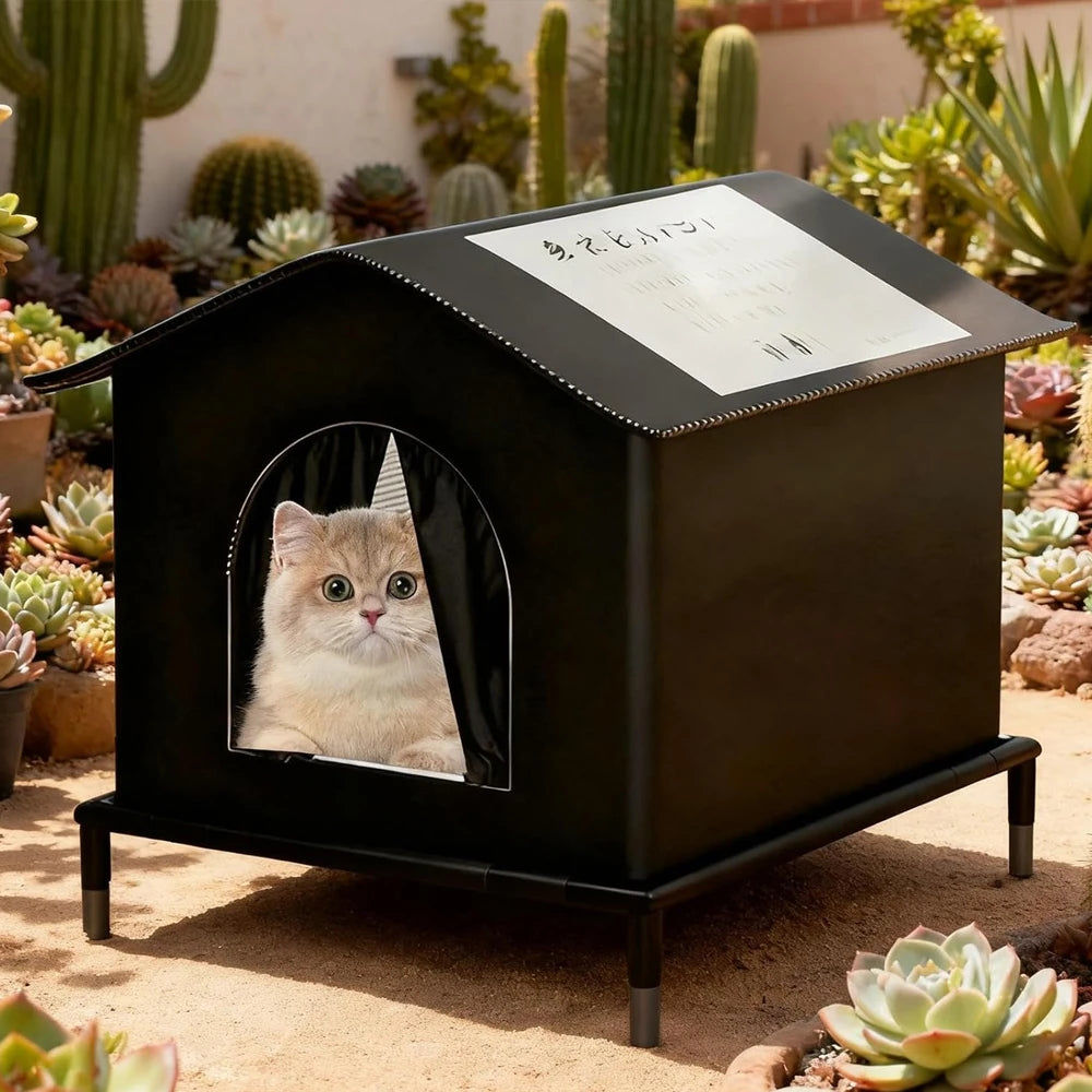 Insulated Outdoor Cat House – Waterproof All-Season Shelter