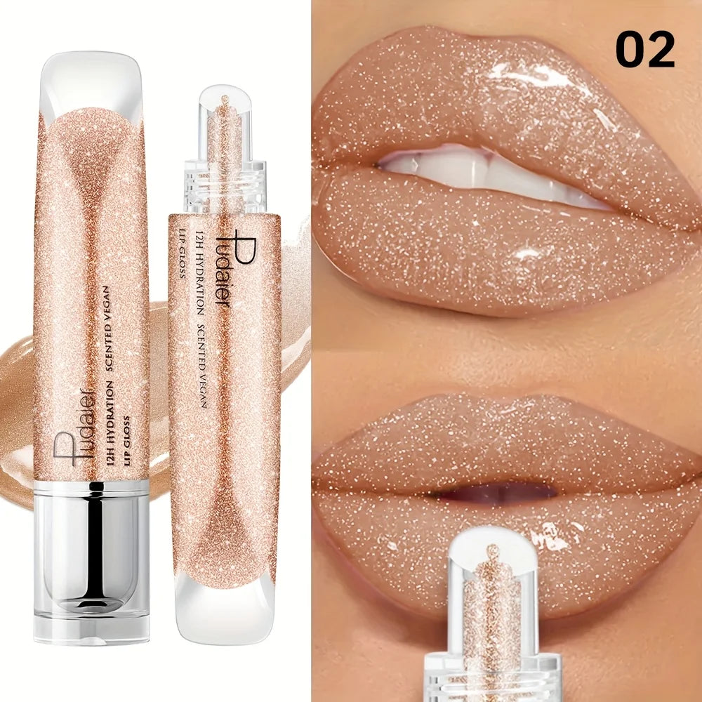 Waterproof Lip gloss, Shine, Long-Lasting, Moistening, Non-Sticky Paste, Easy Application& carry, Glamour lip makeup