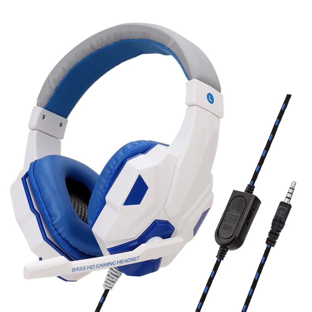 WHITE Color Wired Gaming Headset With 120° Mic – Multi-Platform 3.5mm
