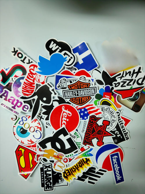 100pcs High-quality Trendy Waterproof Stickers for Skateboards Cars and Computers
