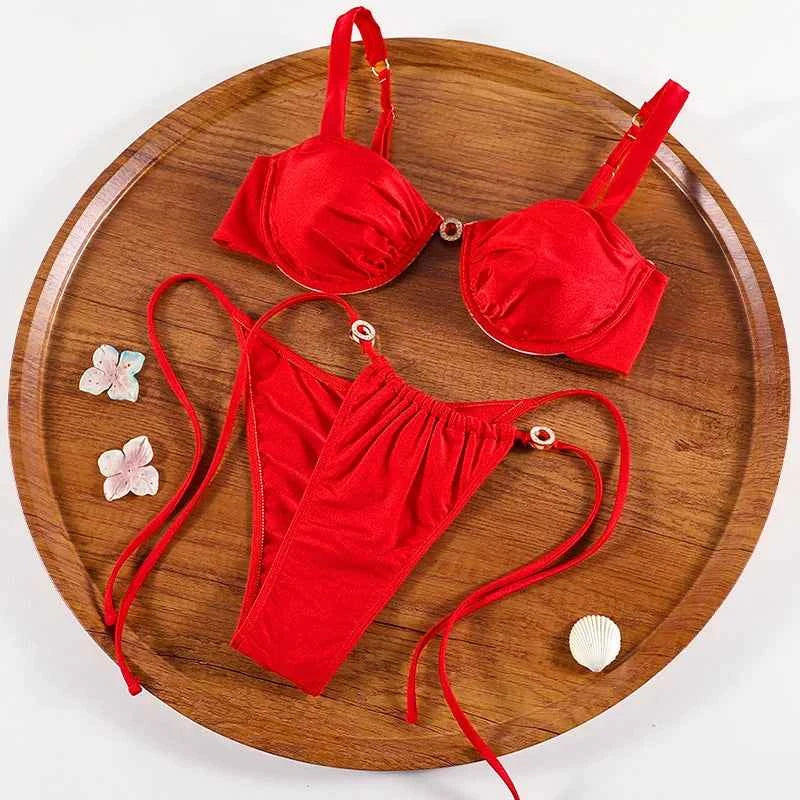 ZRTAK Leopard Swimwear Sexy Bikinis Patchwork Swimsuit Women 2025 Bathing Suit Print Bikini Sets Solid Beachwear Cup