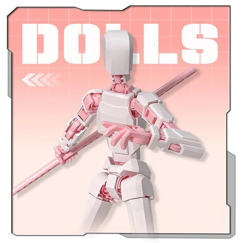 20cm Big 3D Multi-Jointed Movable Shapeshift Robot Printed Mannequin Dummy Action Model Doll Toys Kid Decora for Girl Boys Gifts