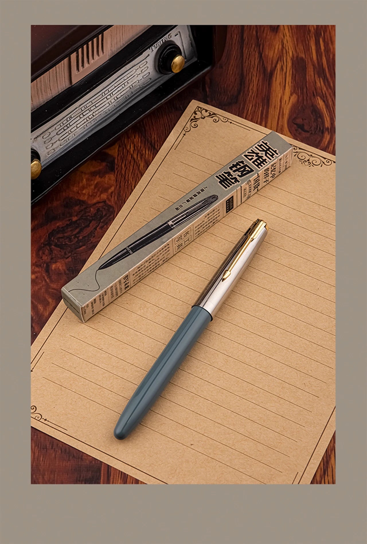 Hero 616S Classic Retro Fountain Pen Dark Tip 0.5mm Iridium Gold Nib Business Office Gift Student School Stationery Supplies