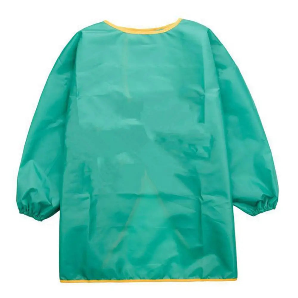 Solid Color Baby Bibs Waterproof Long Sleeve Apron Feeding Smock Bib Kids Apron Painting Drawing Coat for Children Birthday Gift