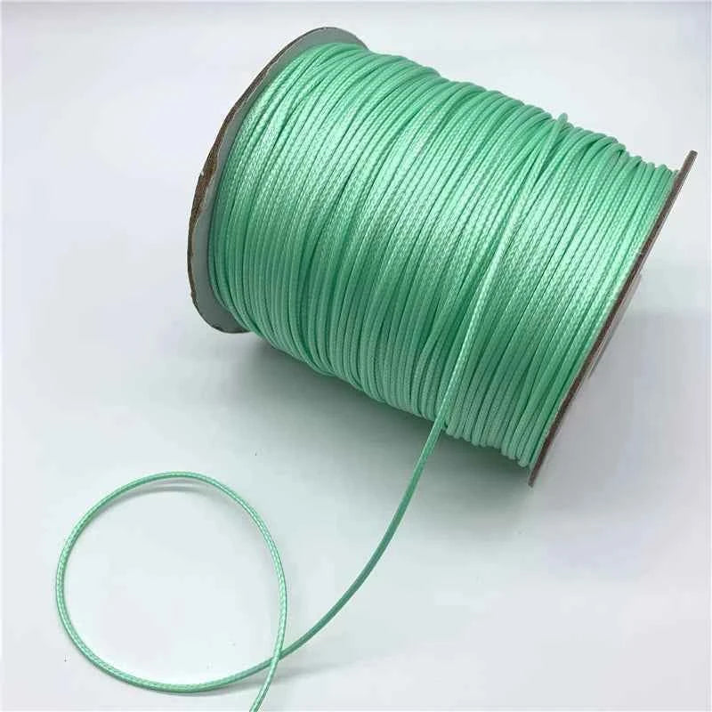 0.5mm 0.8mm 1mm 1.5mm 2mm Black Waxed Cotton Cord Waxed Thread Cord String Strap Necklace Rope For Jewelry Making