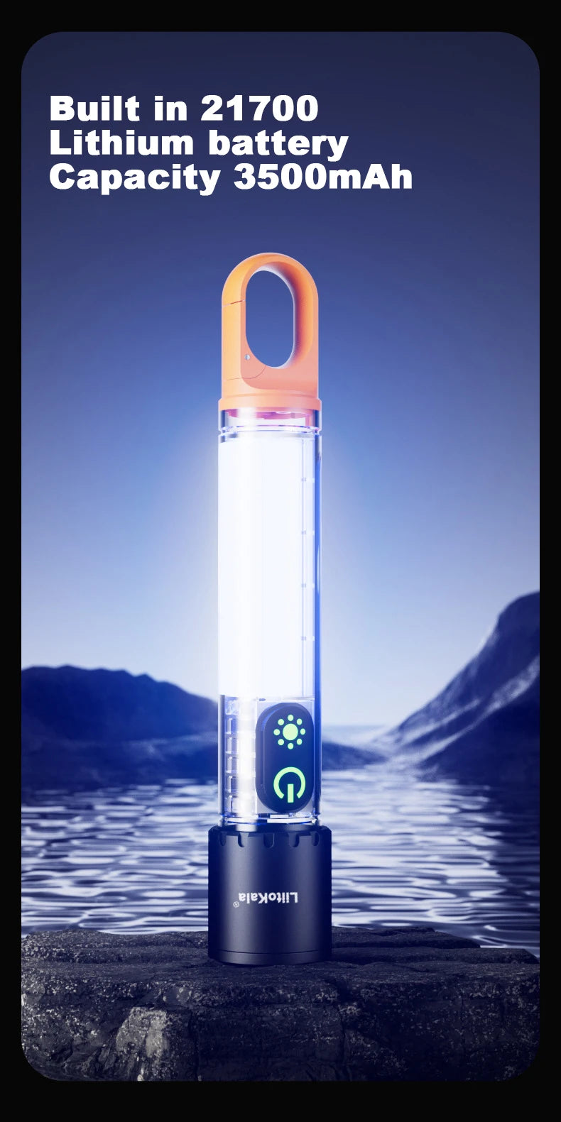 LiitoKala Ultra Bright Core LF-X725 Flashlight 21700 3500mAh Battery Illumination 1500LM 20W 500m Range