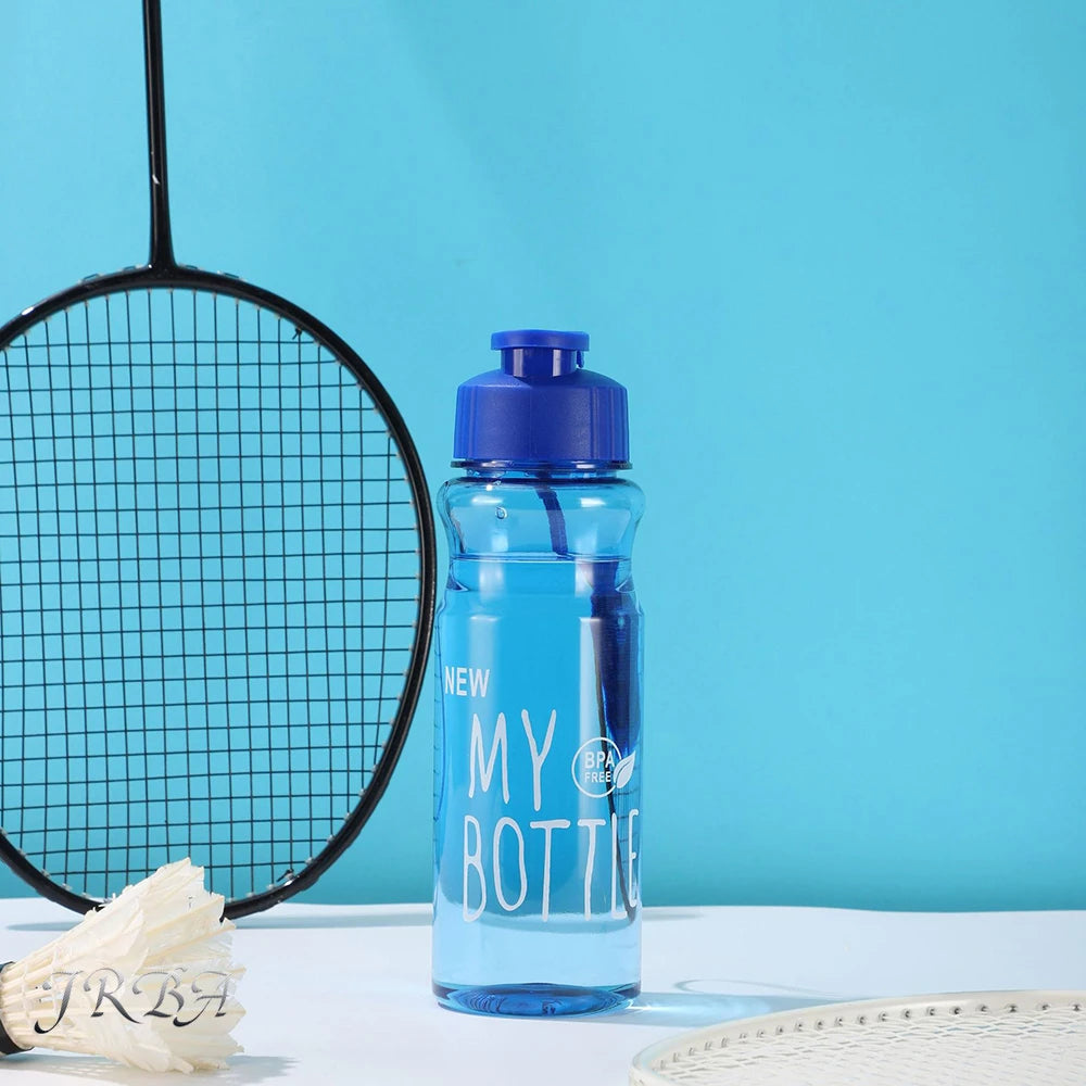 550ml Portable Plastic Water Bottle, Transparent Water Cup, Clamshell With Rope Design, Suitable For Fitness, Office, Outdoor