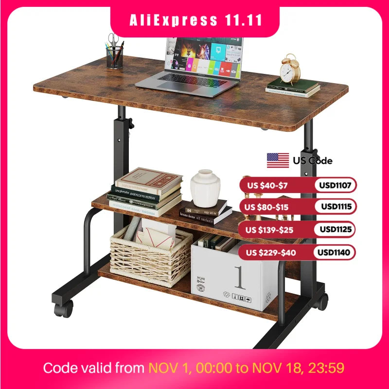 Adjustable Mobile Standing Desk for Treadmill Work
