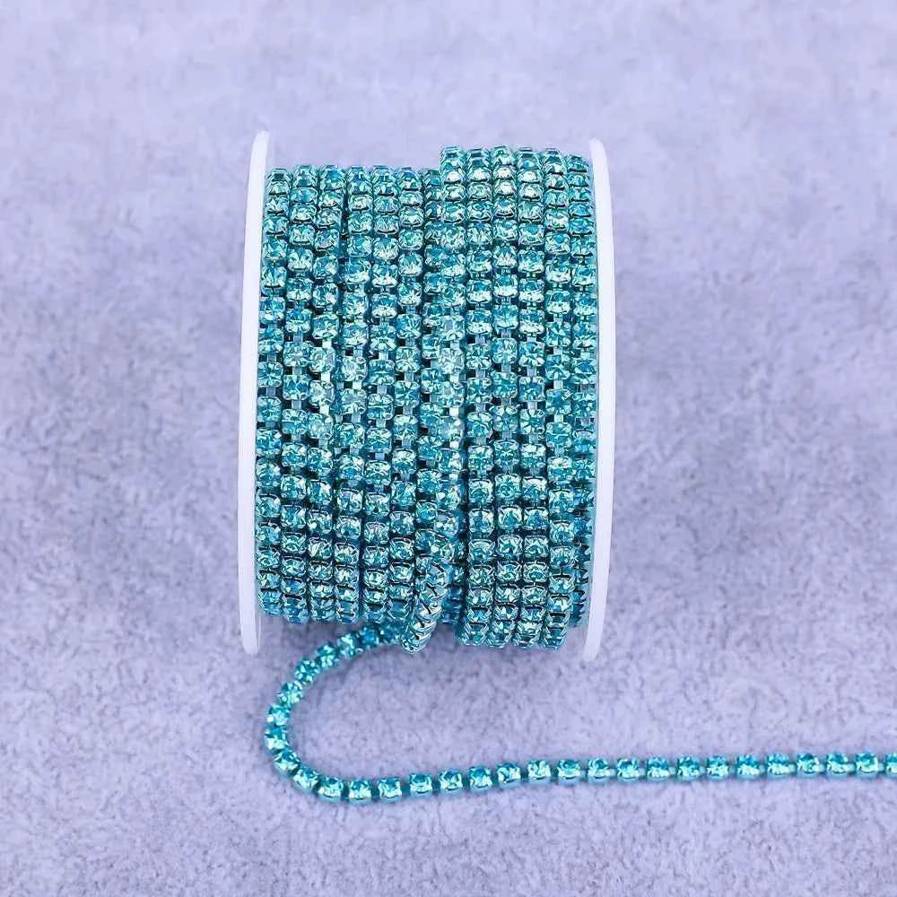 All Color Claw Chain Electrophoresi Rhinestones Trim Stone Gold Diamond Strass Decorative Applique Crystal Trimmings For Dresses