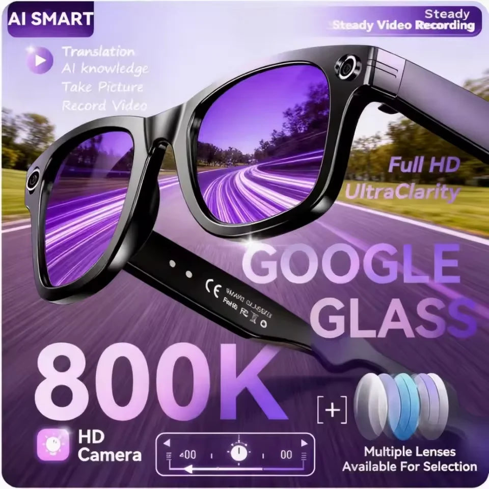 AI Smart Camera Glasses With 4K Photo And Video Recording