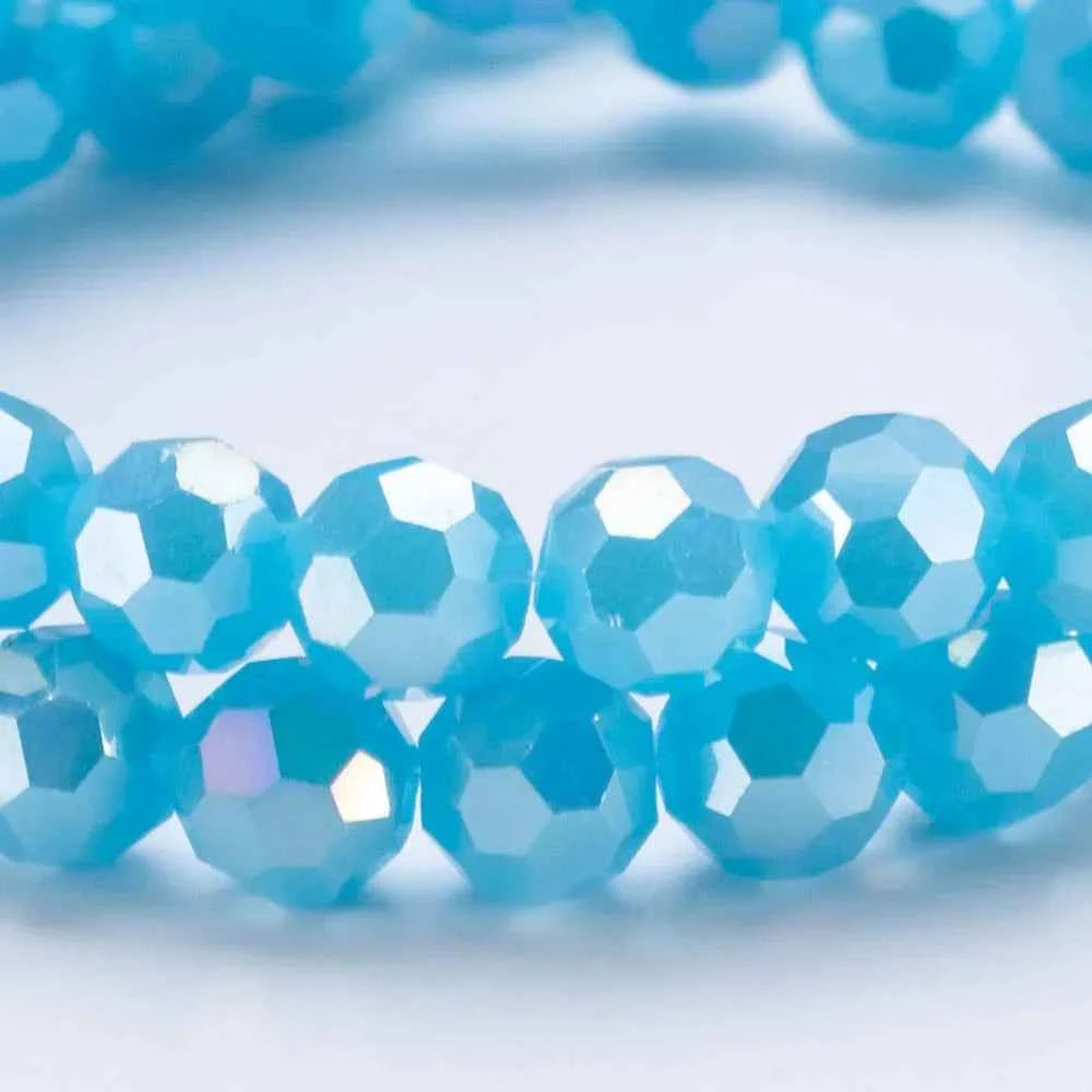 3 4 6 8mm Round Crystal Beads Faceted Colorful Glass Beads Loose Spacer Bead for Jewerly Making Needlework Bracelet Necklace DIY