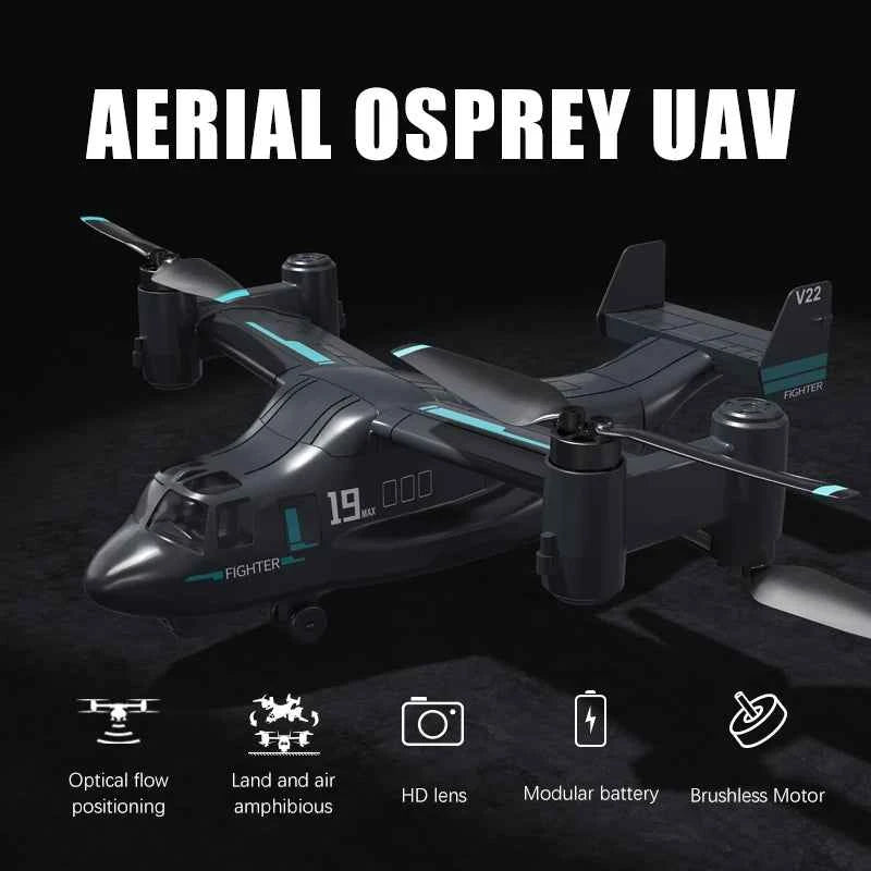JIKEFUN LM19 Max RC UAV Osprey Helicopter with Camera 4K HD Fly Around Remote Control Drone Brushless Quadcopter Toys for Adults