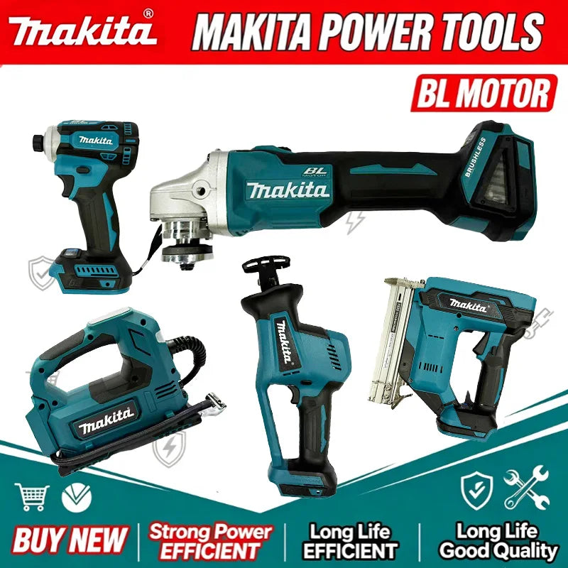 Cordless Brushless Power Tool Set With 18V Battery Kit