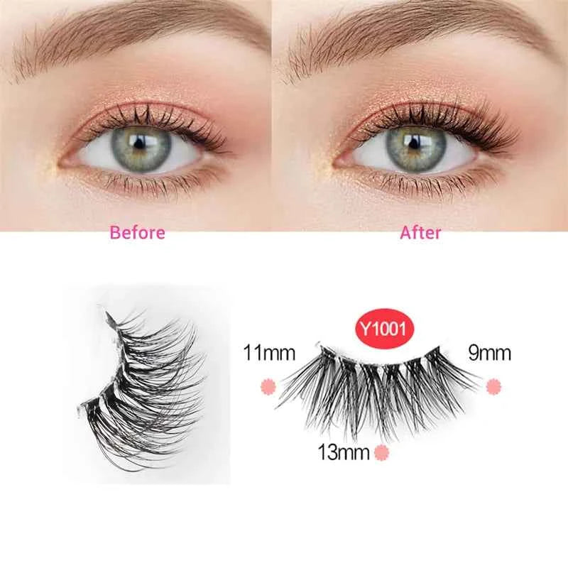 YSDO Half Eyelashes 3/5/10 Half Lashes Soft Natural Cat Eye Lashes Makeup Tool Extension Fluffy Faux Cils maquiagem Half Lashes