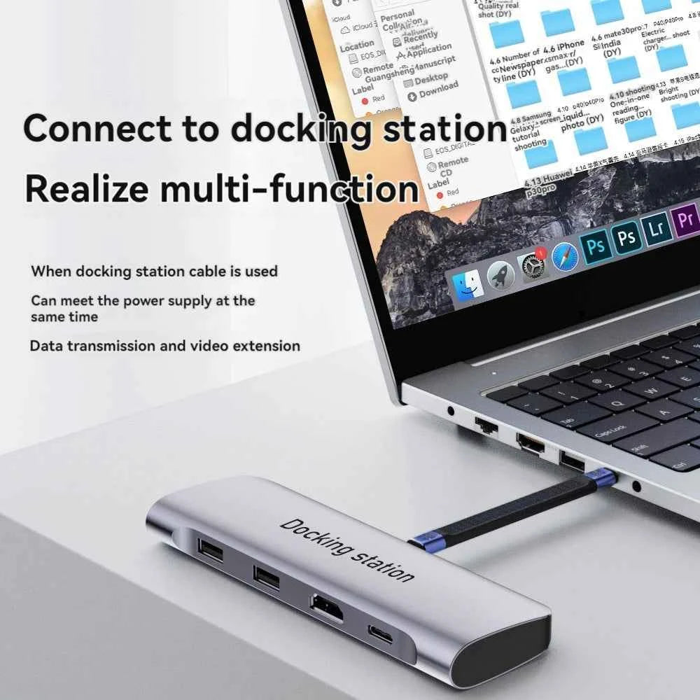 USB4 Short Cable 40Gbps Data Transfer 240W PD Fast Charging Thunderbolt 4/3 Interface Flat USB-C Cord for Laptop Phone Tablet