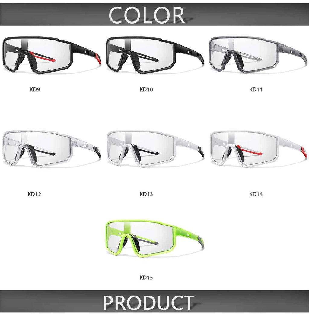 Fashion Brand Men Women Bicycle Photochromic Eyewear MTB Bike Fishing Running Cycling Sports Sunlasses Comfortable Goggles