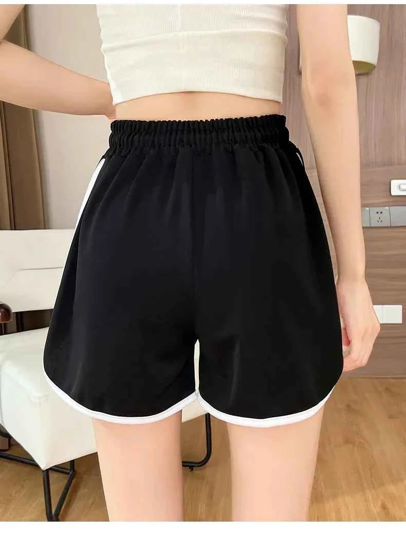 Elastic Shorts for Women Loose Fitting Quick Drying Summer Thin Running Fitness Leisure and Anti External Wear Instagram