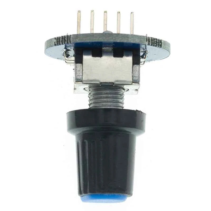 TENSTAR 2PCS Rotary Encoder Module Brick Sensor Development Round Audio Rotating Potentiometer Knob Cap EC11