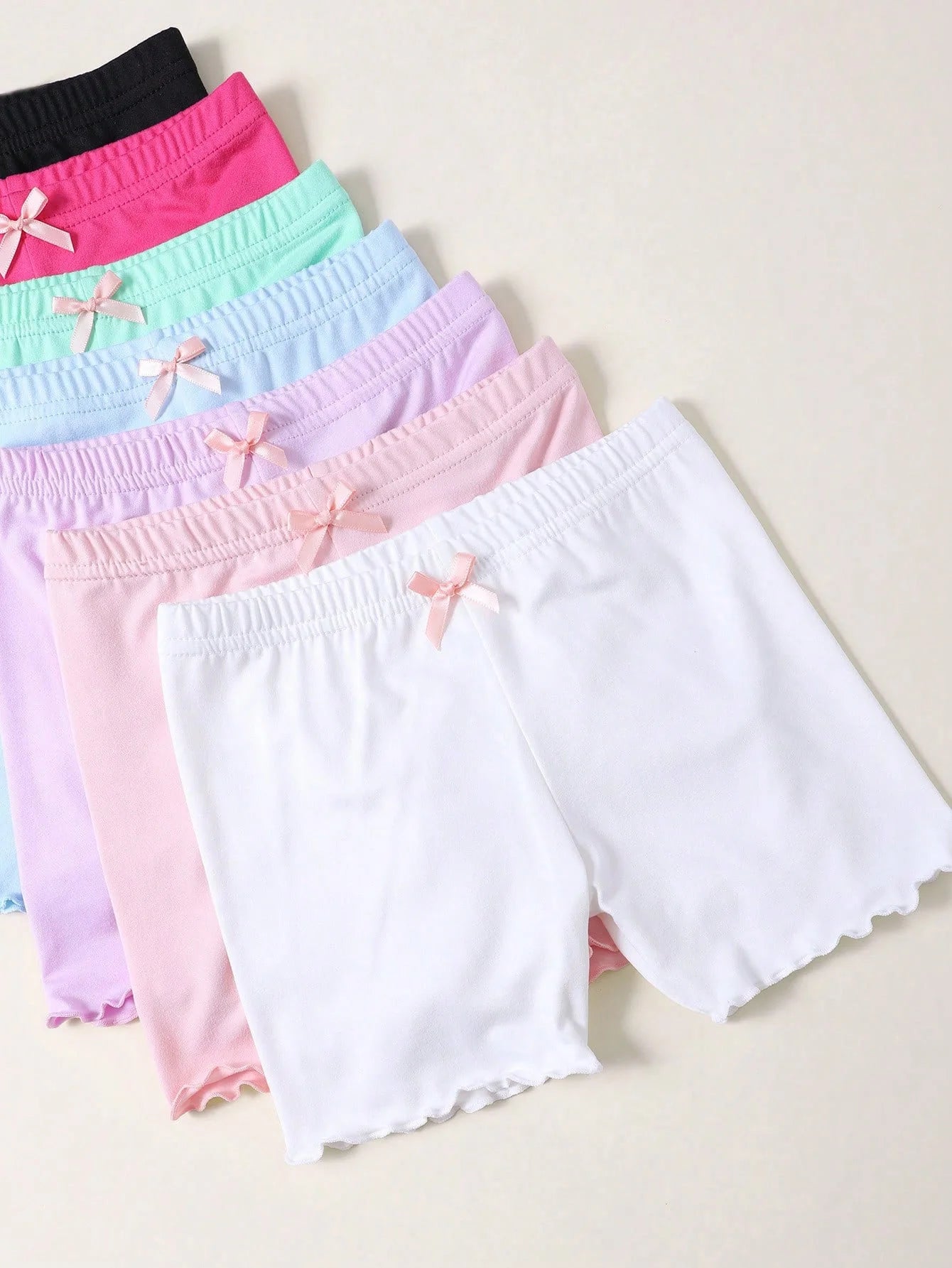 3 Pcs/Pack Summer Girls Shorts Kids Safety Pants Adorable Underwear Clothes Children's Cute Bow Short Underpants for Young Girls