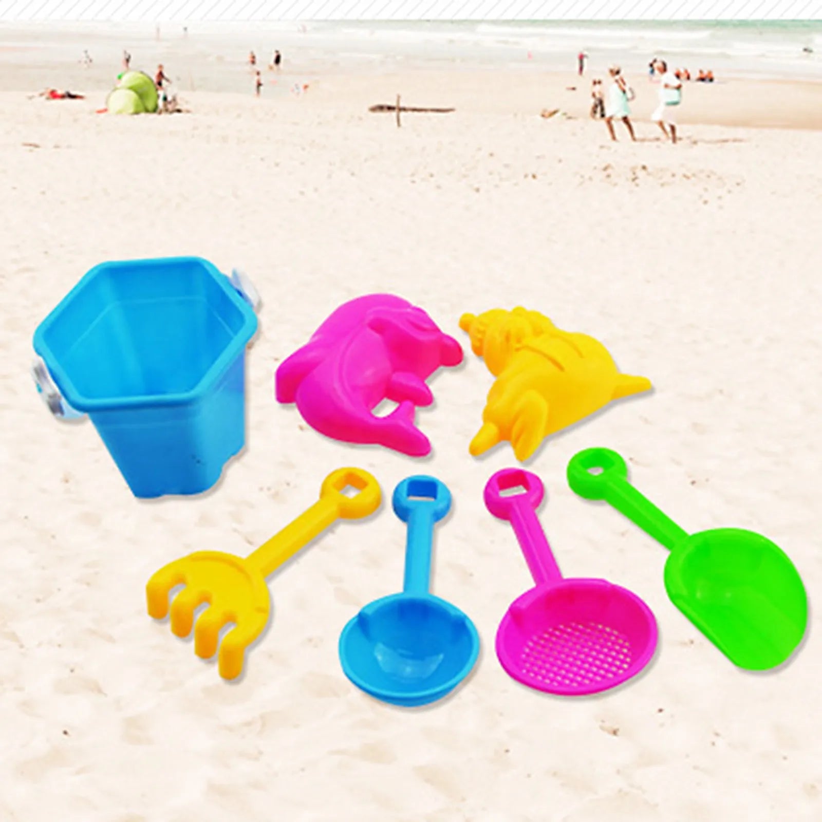 Toys For Children 7 Piece Beach Toy Sand Set Sand Play Sandpit Toy Summer Outdoor Toy Funny Gifts игрушки для девочек Juguetes - Value Vault Club