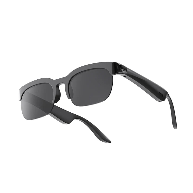 black Color AI Translation Smart Glasses With Bluetooth Audio