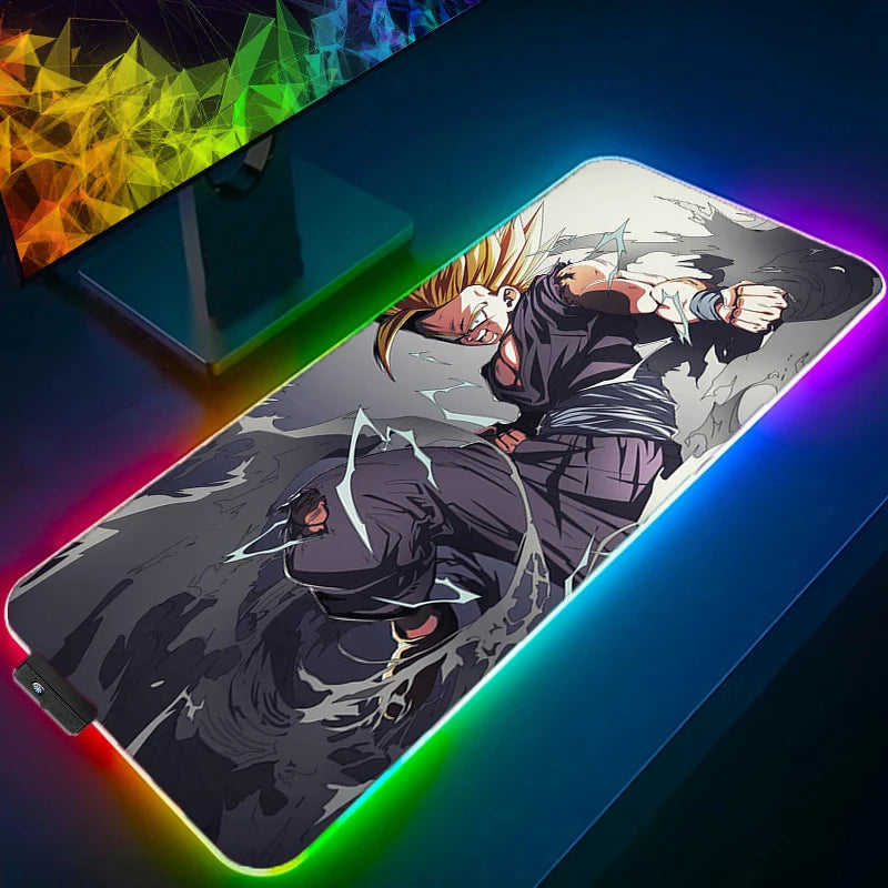 RGB LED D-dragon B-ball Mouse Pads Desk Mat Protector Gaming Mousepad Office Table Decor Keyboard Long Pad Computer Gamer Mats