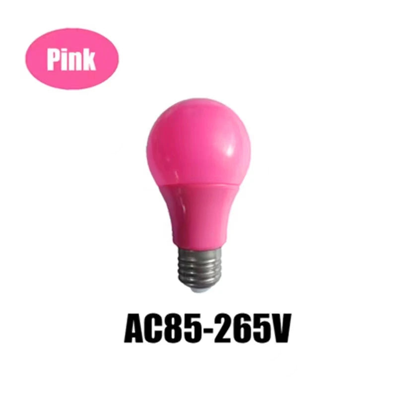 Colorful LED Bulb E27 Lamp Led Bar Light 3W 5W 7W 9W 12W Red Blue Green Yellow Pink Lampara Light KTV Party Home Decor Lighting
