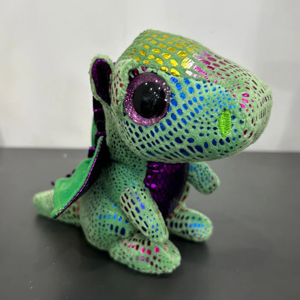 Ty Beanie Boos 15cm Plush Toy Cinder The Green Dragon Doll Animal Anime Collection