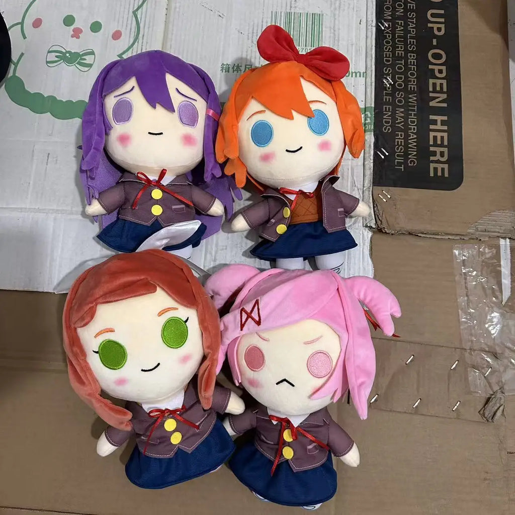 DDLC Doki Doki Literature Club Plush Toys Anime Monika Natsuki Sayori Yuri Stuffed Doll Kawaii Cotton Soft Plushie For Kids