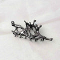 Y2k Geometric Claw Clips Women Large Metal Silver Color Korean Fashion Shark Hair Clips Grab Clamps Girls Hair Accessories